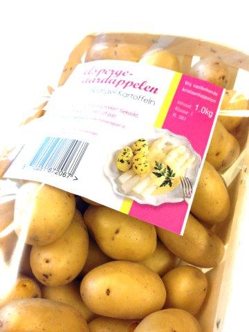 Asperge Aardappelen in 1kg houten schaal