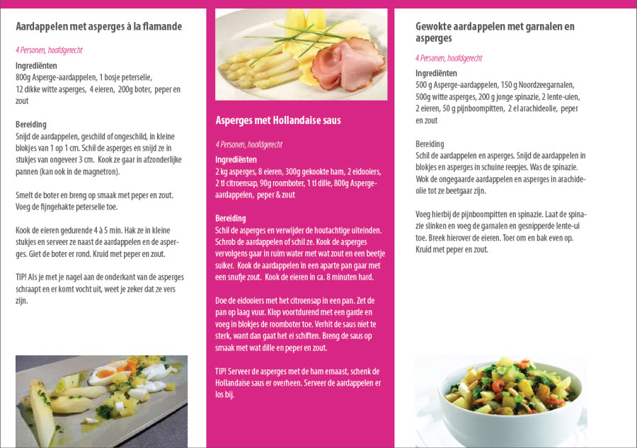 Aardappel-Asperge Recepten Aardappel-Asperge Recepten