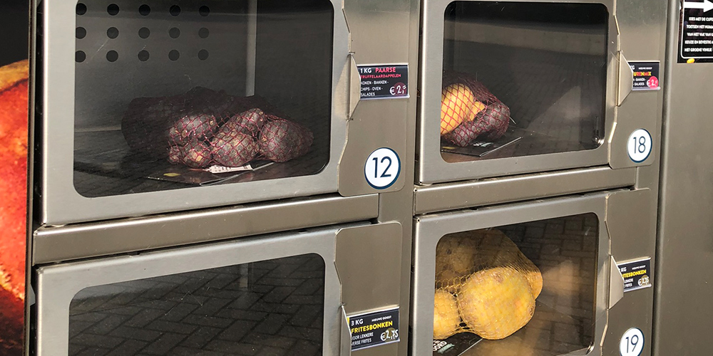 Aardappelautomaat bij Jac van den Oord Potatoes