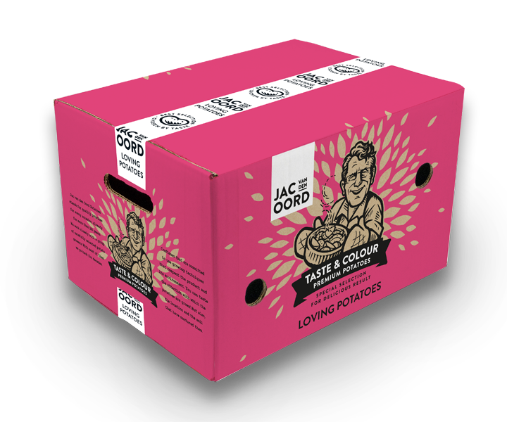 Taste & Colour Potatoes van Jac van den Oord in 12,5kg doos Taste & Colour Potatoes van Jac van den Oord in 12,5kg doos