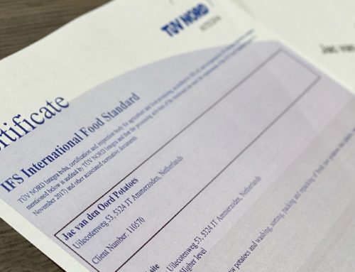 Jac van den Oord Potatoes again obtains a Higher Level certificate for IFS Food